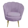 Poltrona in velluto Tulipan 73x72xh45/75 cm viola