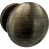 Pomolo per porta Ares bronzo graffiato Ø 65 mm