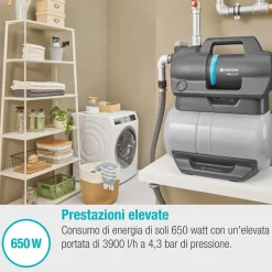 Pompa autoclave Gardena Silent 650W portata max 3900 l/h