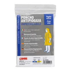 Poncho impermeabile taglia unica con cappuccio e riutilizzabile