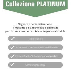Porta a libro sinistra Cleaf bianca 80x210 cm