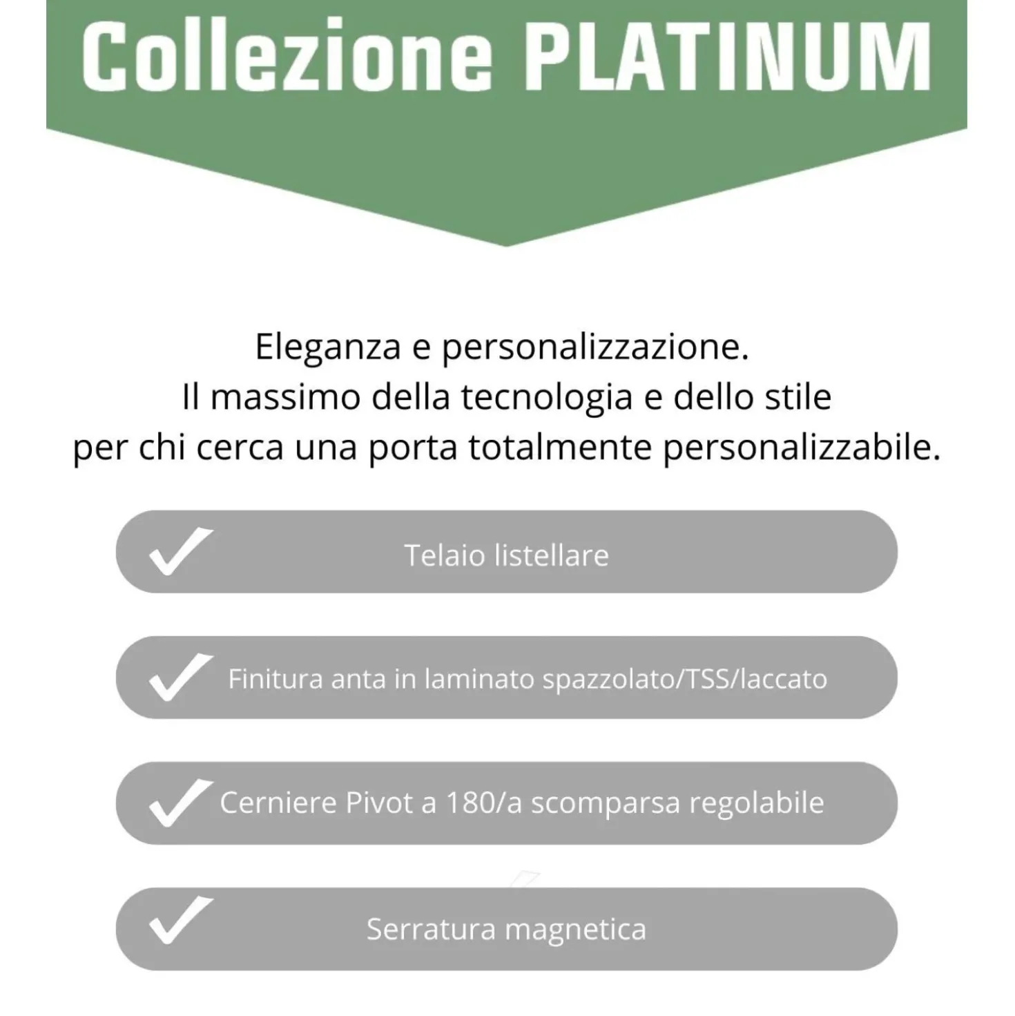 Porta a libro sinistra Cleaf bianca 80x210 cm