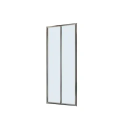 Porta a soffietto doccia 2 ante estensione cm 77-81 cromo trasparente