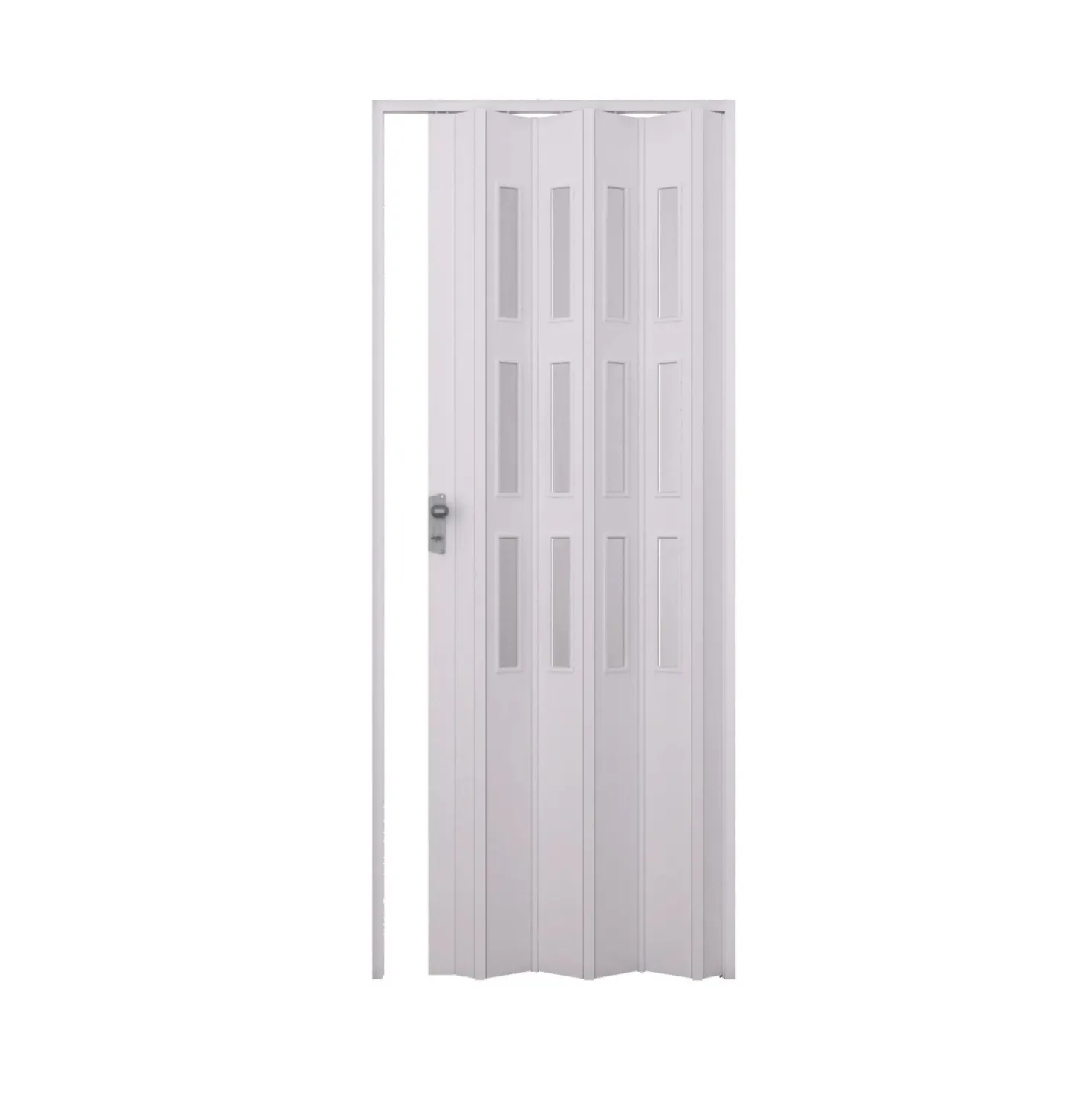 Porta a soffietto Luciana in PVC 88,5x214 cm bianco pastello
