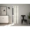 Porta a soffietto Maya in PVC stampa 3D 83,5x214 cm palissandro bianco
