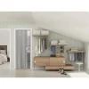 Porta a soffietto Maya in PVC stampa 3D Tessuto 83,5x214 cm grigio