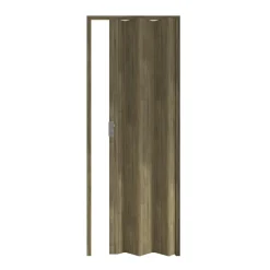 Porta a soffietto Maya in PVC stampa 3D 83,5x214 cm rovere Cognac scuro