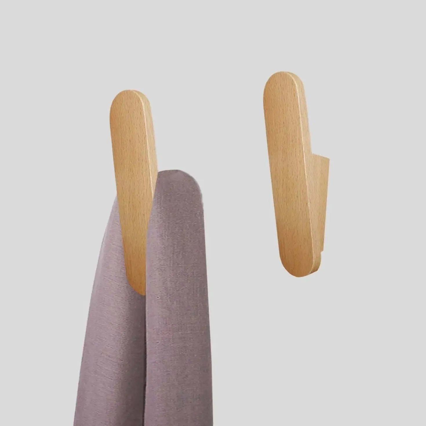 Porta abito in legno finitura naturale L 5 x H 13,7 x P 5 cm