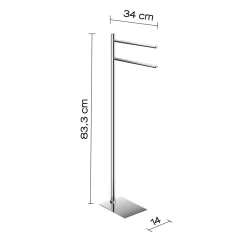 Porta asciugamani da terra Trilly cromato 84,5 cm