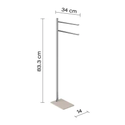 Porta asciugamani da terra Trilly beige 84,8 cm