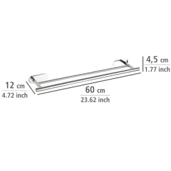 Porta asciugamani doppio Orea shine 60 cm