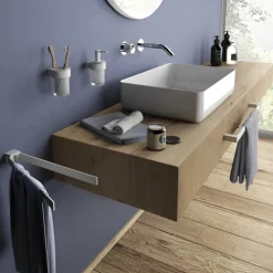 Porta asciugamani Pirenei bianco opaco 35 cm
