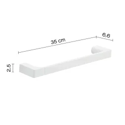 Porta asciugamani Pirenei bianco opaco 35 cm