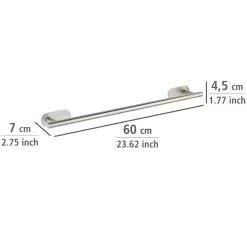 Porta asciugamani Turbo-Loc Uno Orea satinato 60 cm