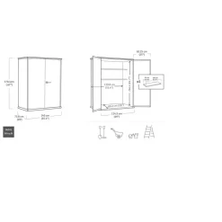Porta attrezzi in plastica Keter Vertical sp. 20 mm marrone scuro 1,16 m²