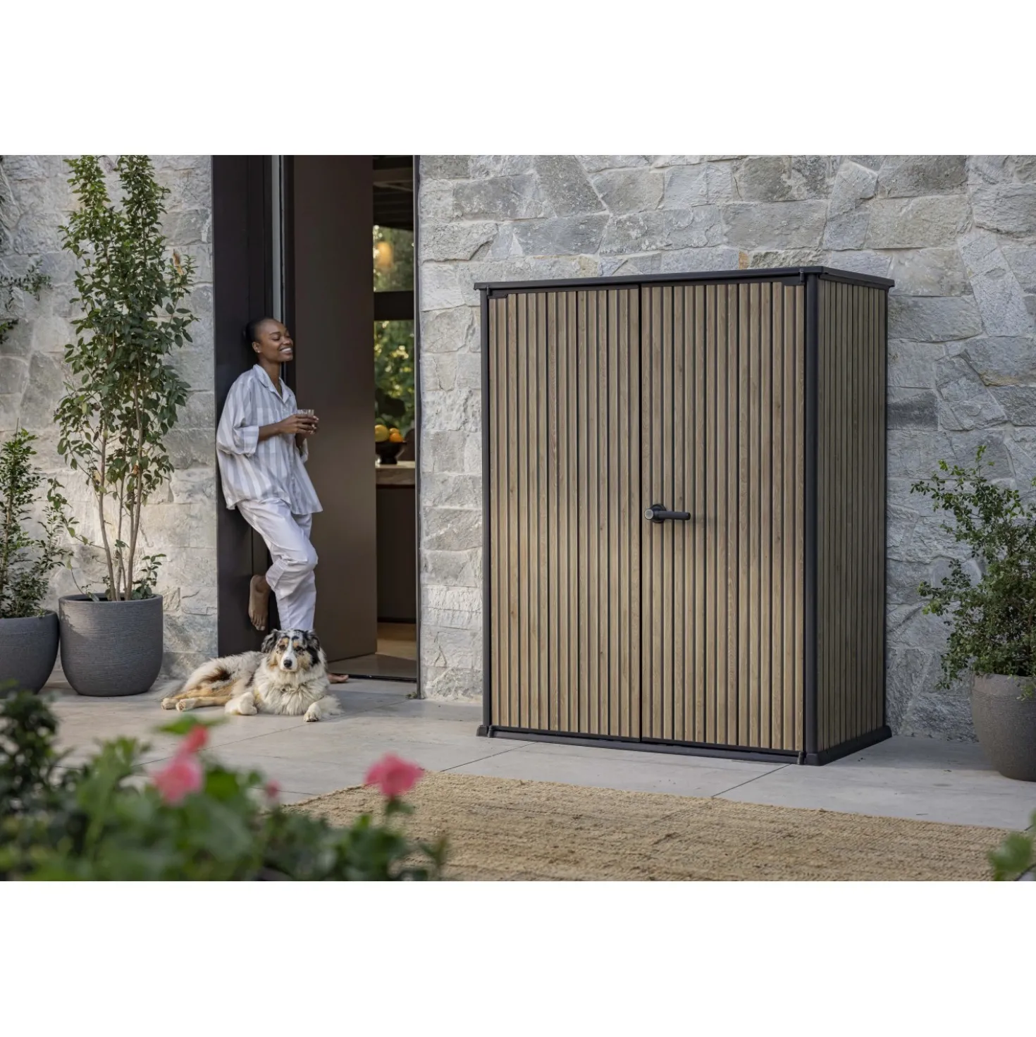 Porta attrezzi in plastica Keter Vertical sp. 20 mm marrone chiaro 1,16 m²