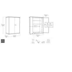 Porta attrezzi in plastica Keter Vertical sp. 20 mm marrone chiaro 1,16 m²