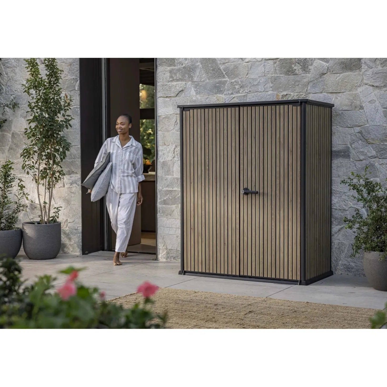 Porta attrezzi in plastica Keter Vertical sp. 20 mm marrone chiaro 1,16 m²