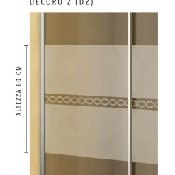Porta battente doccia 1 anta Bild L77/83xH190 cm bianco decoro 2
