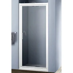Porta battente doccia 1 anta 100 cm H 190 cm bianco e sintetico