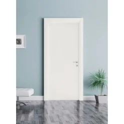 Porta battente reversibile Badia bianca 210x80 cm