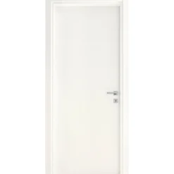 Porta battente reversibile Badia bianca 210x80 cm