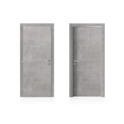 Porta battente reversibile Bormio cemento 70x210 cm