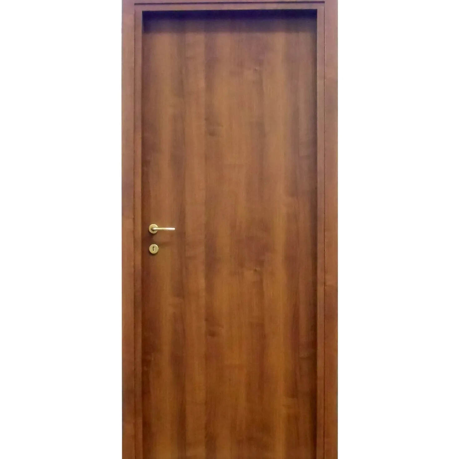 Porta battente reversibile Badia noce 210x80 cm