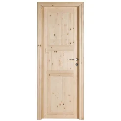 Porta battente reversibile abete grezzo 200x70 cm