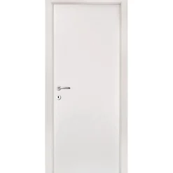 Porta battente reversibile Cleaf bianco laccato 210x70 cm