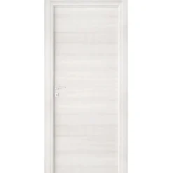 Porta battente reversibile Badia grigio 210x70 cm