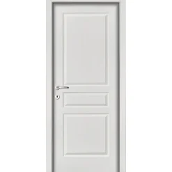 Porta battente sinistra Boston bianco laccato 210x80 cm