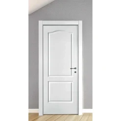 Porta battente sinistra Giulia bianco laccato 210x80 cm