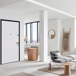 Porta blindata Externa 85x210 cm noce medio apertura sx