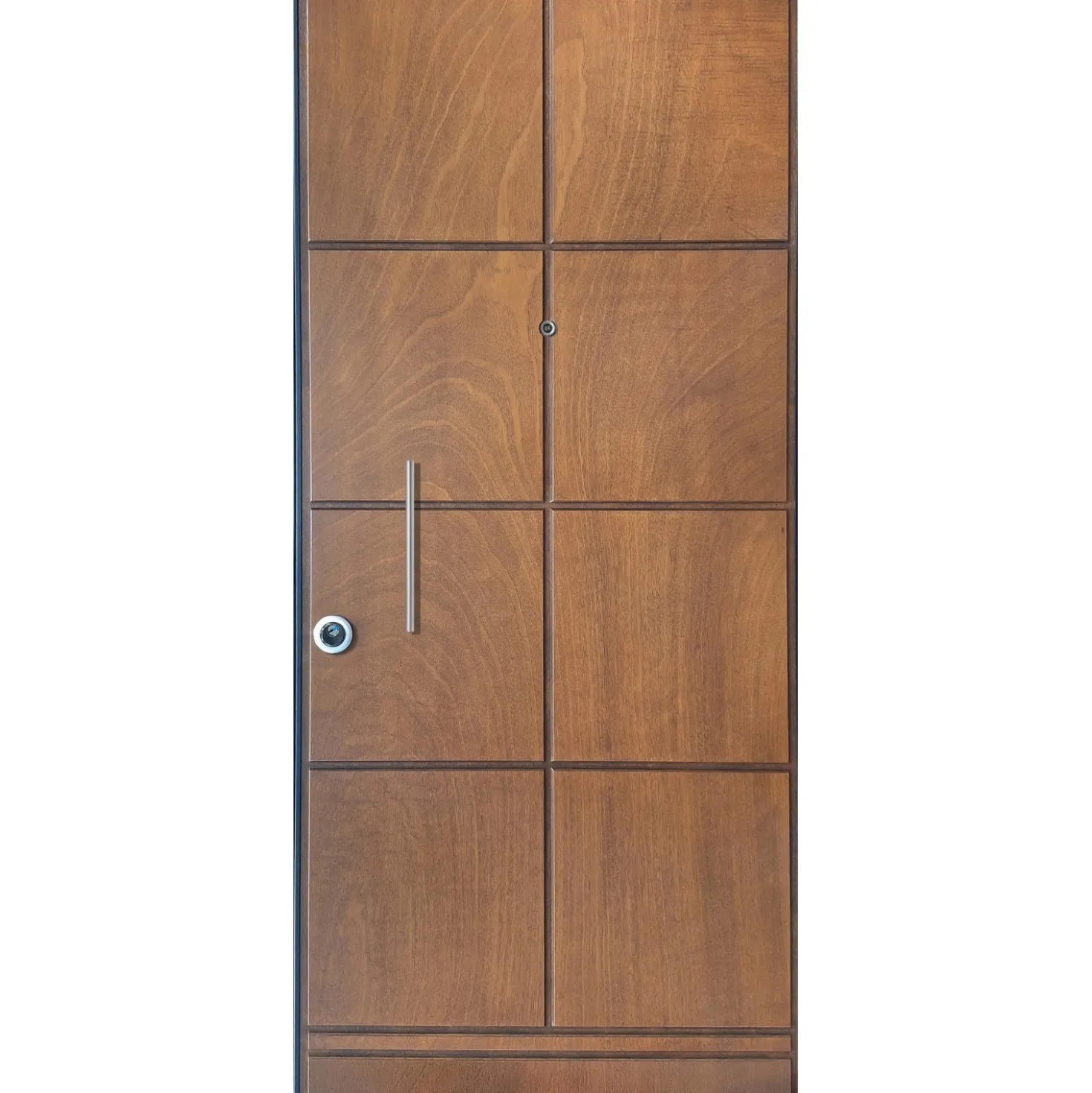 Porta blindata Externa 80x200 cm noce medio apertura dx
