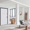 Porta blindata Externa 80x210 cm noce medio apertura sx