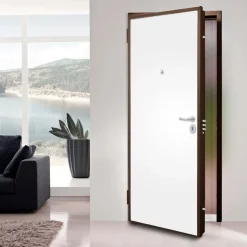Porta blindata Light 90x210 cm noce apertura dx