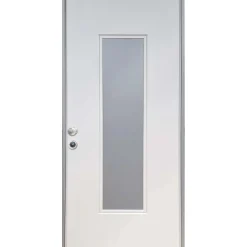 Porta blindata Lighting 210x80 cm bianca apertura dx
