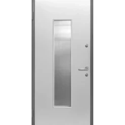 Porta blindata Lighting 210x80 cm bianca apertura dx