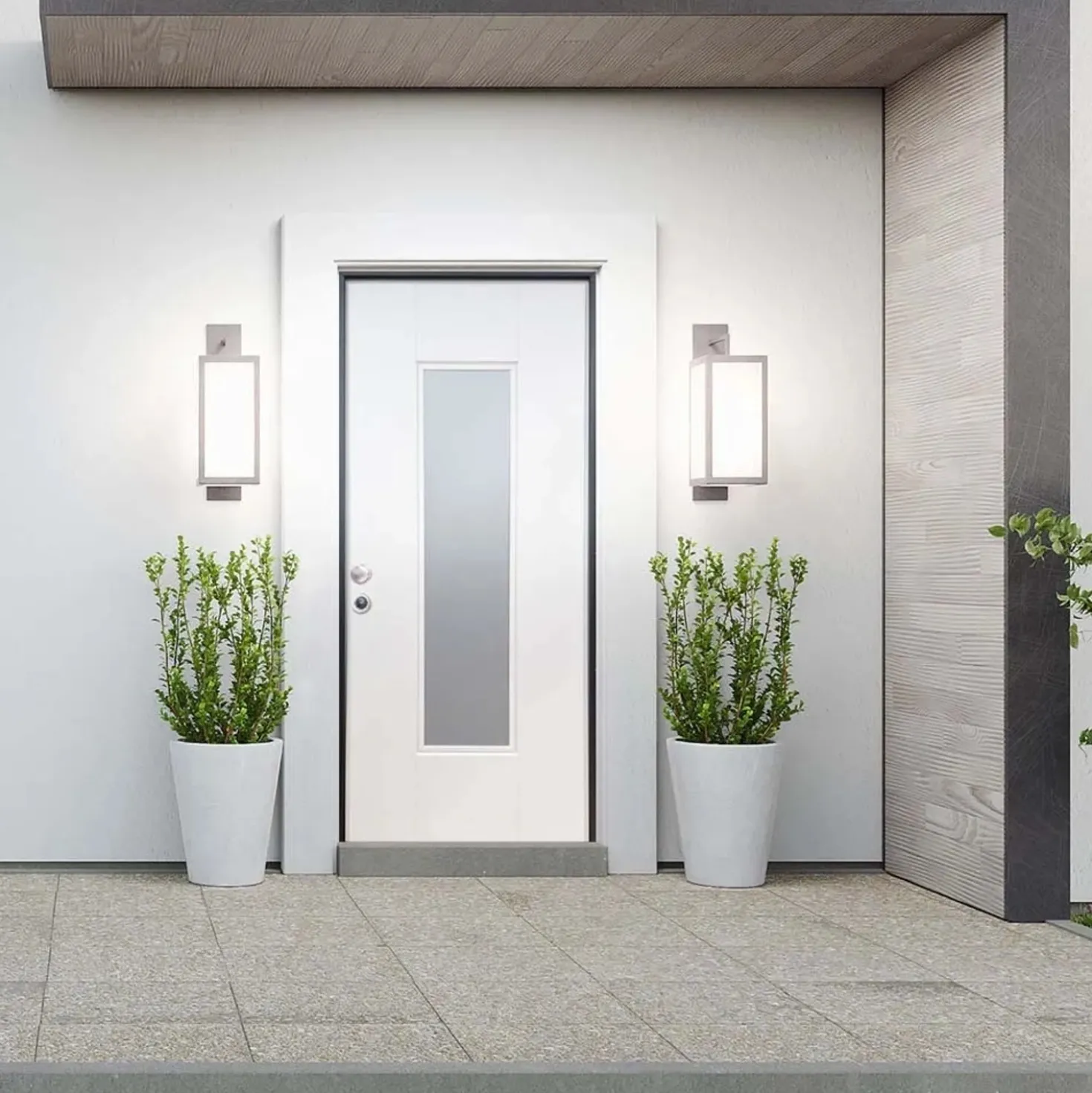 Porta blindata Lighting 210x80 cm bianca apertura dx
