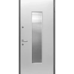 Porta blindata Lighting 210x90 cm bianca apertura sx