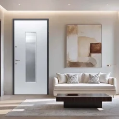 Porta blindata Lighting 210x90 cm bianca apertura sx