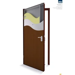 Porta blindata Monet pantografata 90x210 cm grigia apertura dx