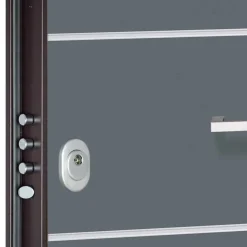 Porta blindata Super Gray 90x210 cm grigia apertura sx