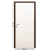 Porta blindata Super Noce 90x210 cm noce apertura sx