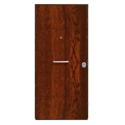 Porta blindata Super Noce 90x210 cm noce apertura sx