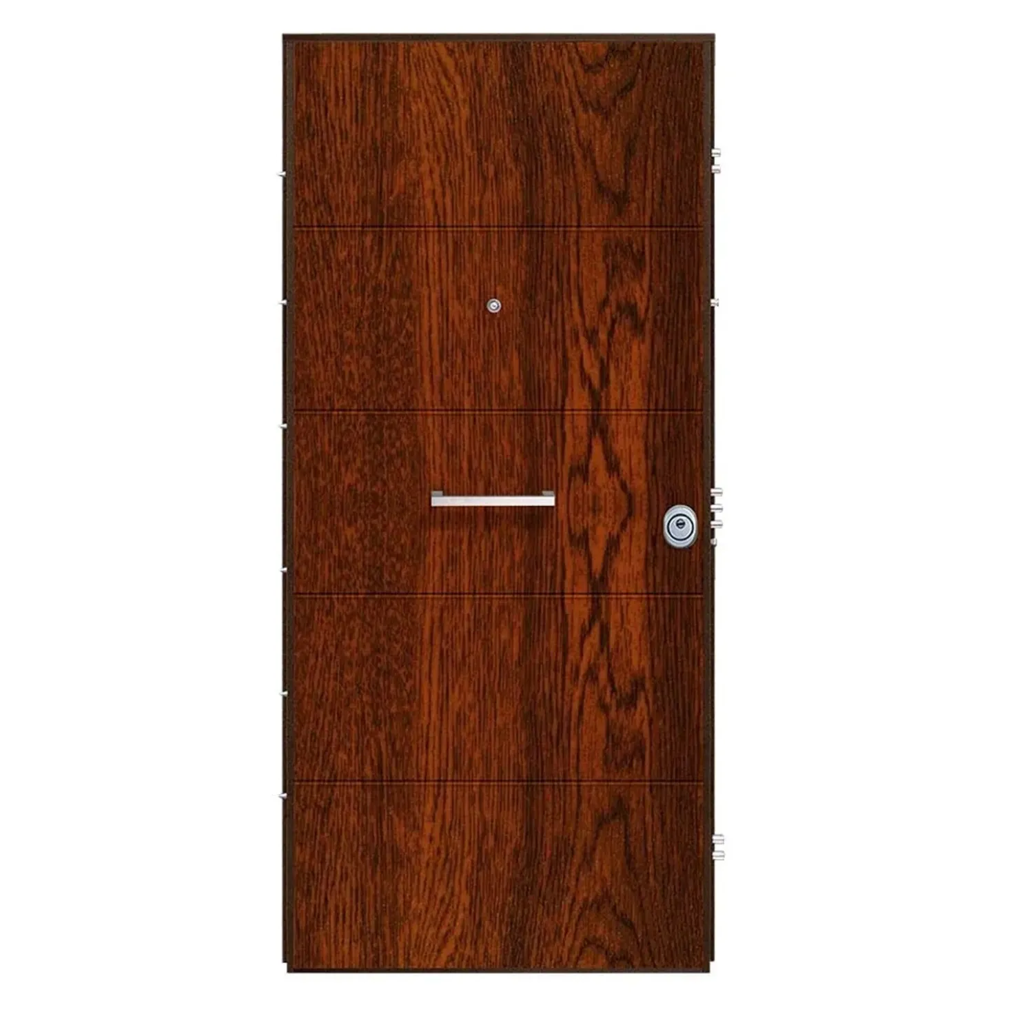 Porta blindata Super Noce 90x210 cm noce apertura sx