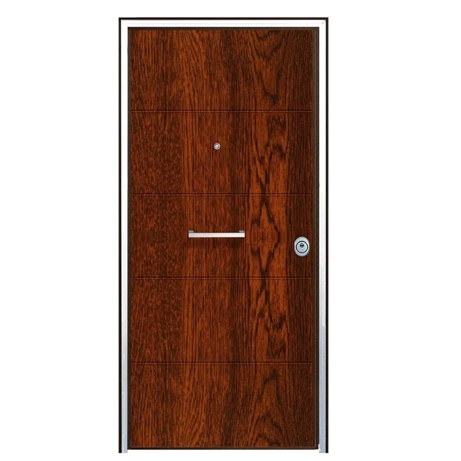 Porta blindata Super Noce 90x210 cm noce apertura sx