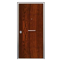 Porta blindata Super Noce 90x210 cm noce apertura dx