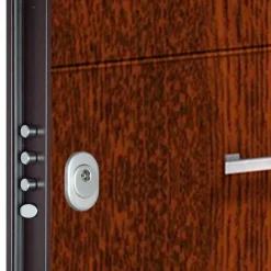 Porta blindata Super Noce 90x210 cm noce apertura dx